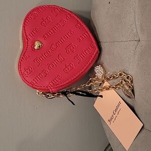 Juicy Couture PINK FLASH Not Your Babe Heart Zip Around NWT